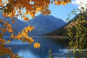 Gorgeous fall views at Wallowa Lake in Joseph, OR