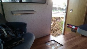 Removing a seat from RV