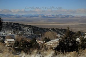 Snowy desert view Austin NV