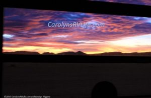 Desert Sunrise out my RV Window