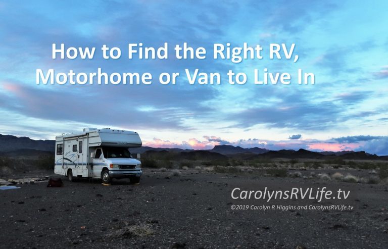How to Find the Right RV or Van to Live In